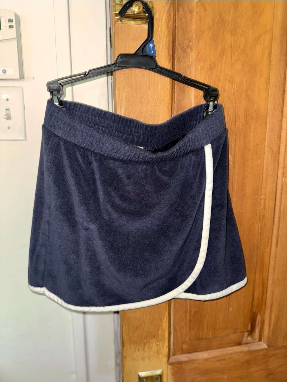 Universal Thread Navy Wrap Skirt with White Trim